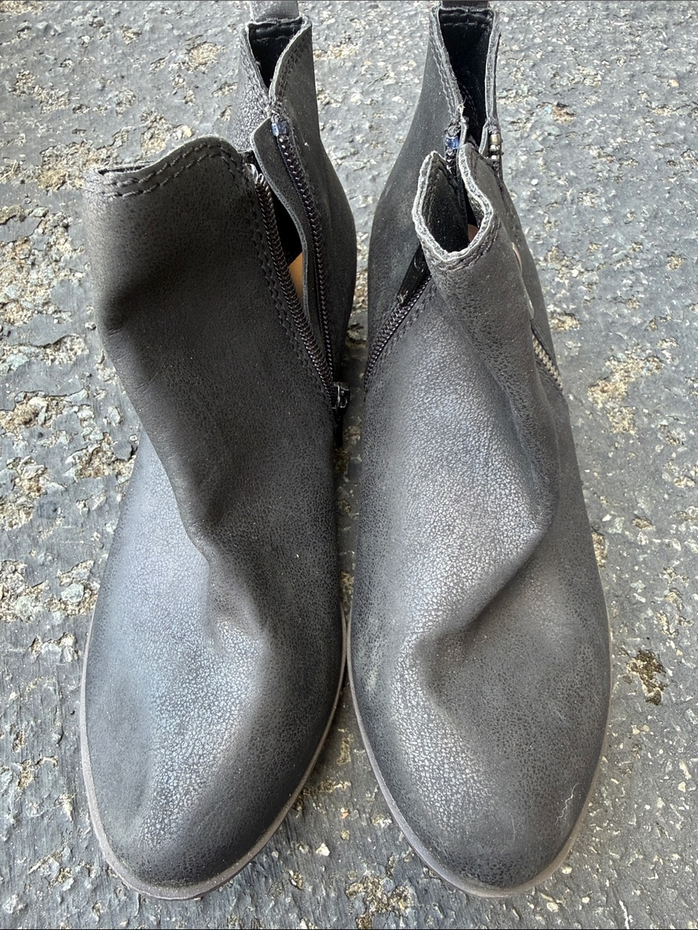 Lucky Brand Black Side-Zip Ankle Boots - Picture 2 of 5